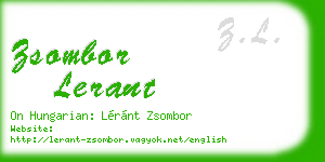 zsombor lerant business card