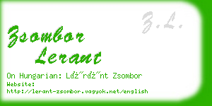 zsombor lerant business card